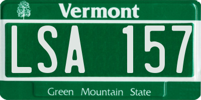 VT license plate LSA157