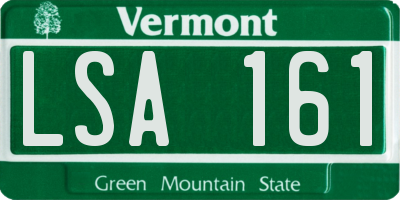 VT license plate LSA161