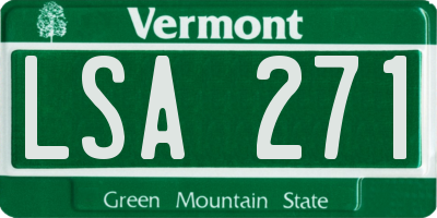 VT license plate LSA271