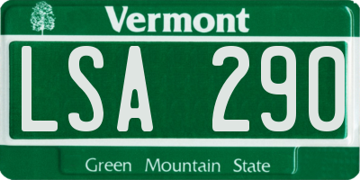 VT license plate LSA290