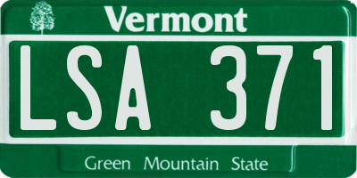 VT license plate LSA371