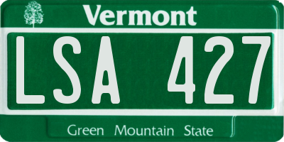 VT license plate LSA427
