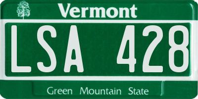 VT license plate LSA428