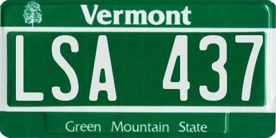VT license plate LSA437