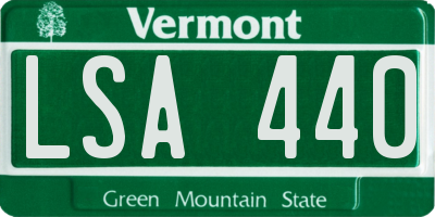 VT license plate LSA440