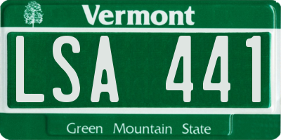 VT license plate LSA441