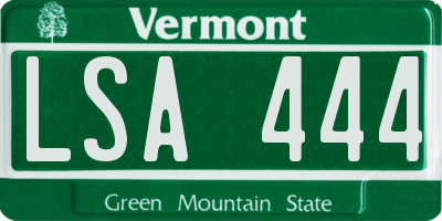 VT license plate LSA444