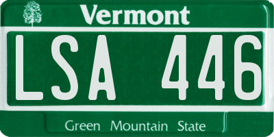 VT license plate LSA446
