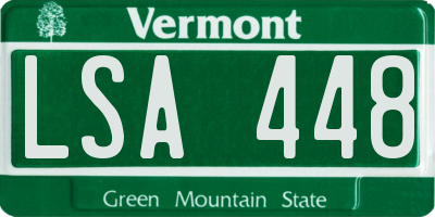 VT license plate LSA448