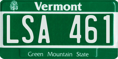 VT license plate LSA461