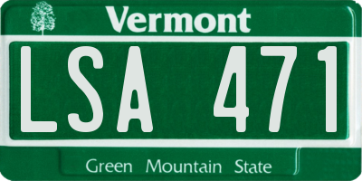 VT license plate LSA471