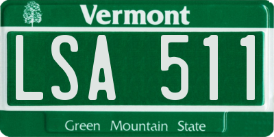 VT license plate LSA511
