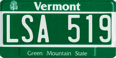 VT license plate LSA519