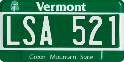 VT license plate LSA521