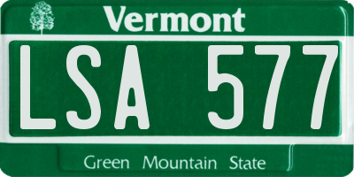 VT license plate LSA577