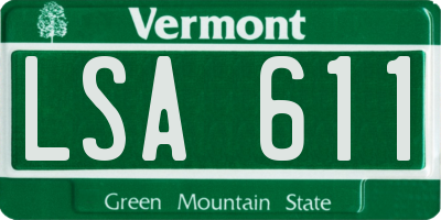 VT license plate LSA611