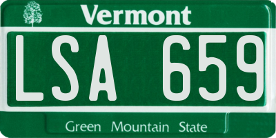 VT license plate LSA659