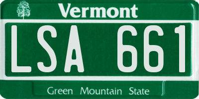 VT license plate LSA661