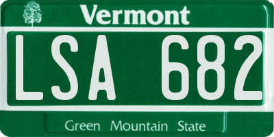 VT license plate LSA682
