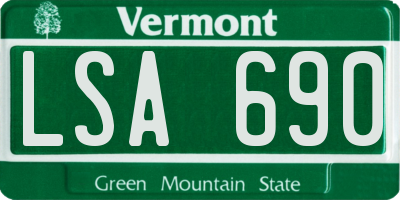 VT license plate LSA690