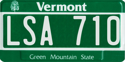 VT license plate LSA710