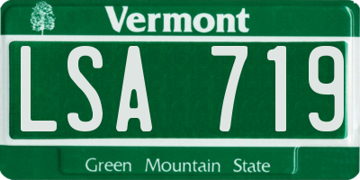 VT license plate LSA719
