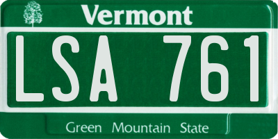 VT license plate LSA761