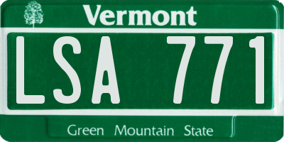 VT license plate LSA771