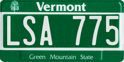 VT license plate LSA775