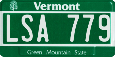 VT license plate LSA779