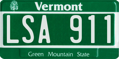 VT license plate LSA911