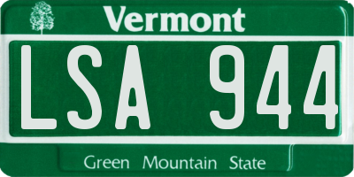 VT license plate LSA944