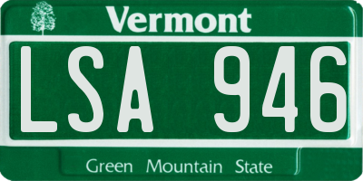 VT license plate LSA946