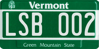 VT license plate LSB002