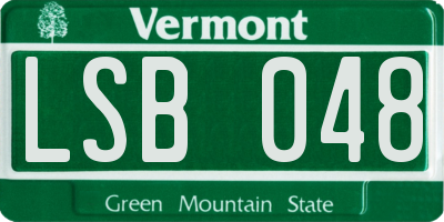 VT license plate LSB048