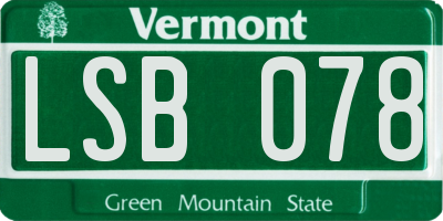 VT license plate LSB078