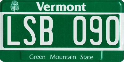 VT license plate LSB090
