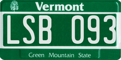 VT license plate LSB093