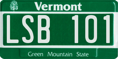 VT license plate LSB101