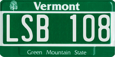 VT license plate LSB108