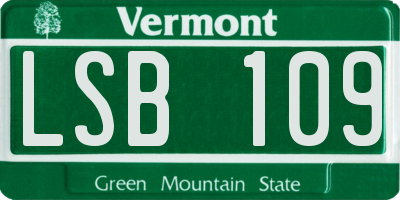 VT license plate LSB109