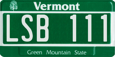 VT license plate LSB111