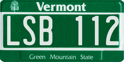 VT license plate LSB112
