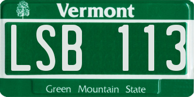 VT license plate LSB113