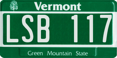 VT license plate LSB117