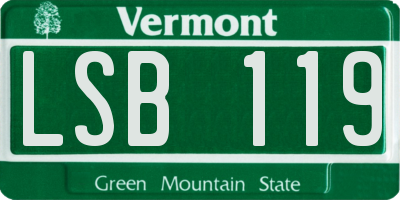 VT license plate LSB119