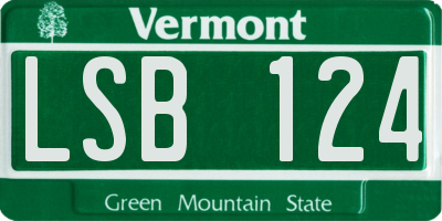 VT license plate LSB124