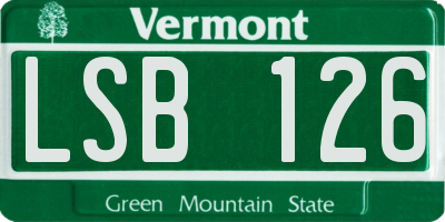 VT license plate LSB126