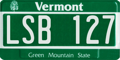 VT license plate LSB127
