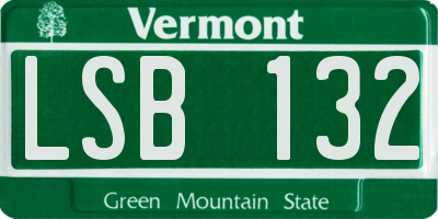 VT license plate LSB132